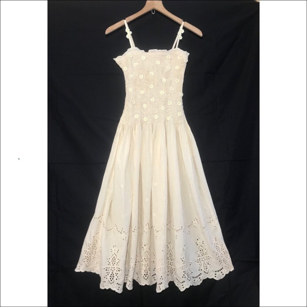 Free People Daphne Midi Dress in Tea Combo - XS - NWT - Picture 6 of 11